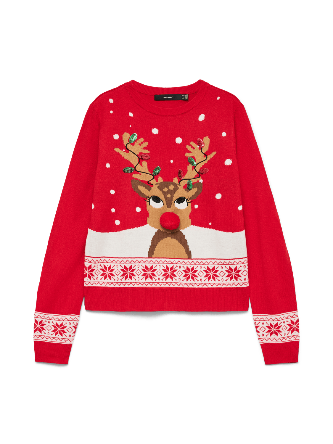 VMFROSTYDEER Pullover - Chinese Red - VERO MODA & VILA Bergvik